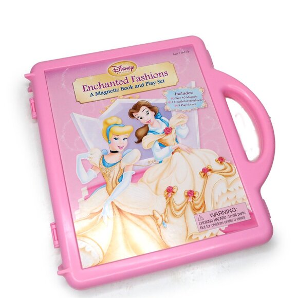 Disney Belle & Cinderella Enchanted Fashions: A Magnetic Book & Playset Pink - Picture 1 of 14